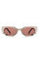 Women Round Snake Design Cat Eye Sunglasses